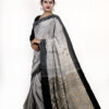 charcoal black khadi jamdani front 2