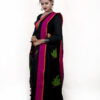 black handloom linen jamdani front