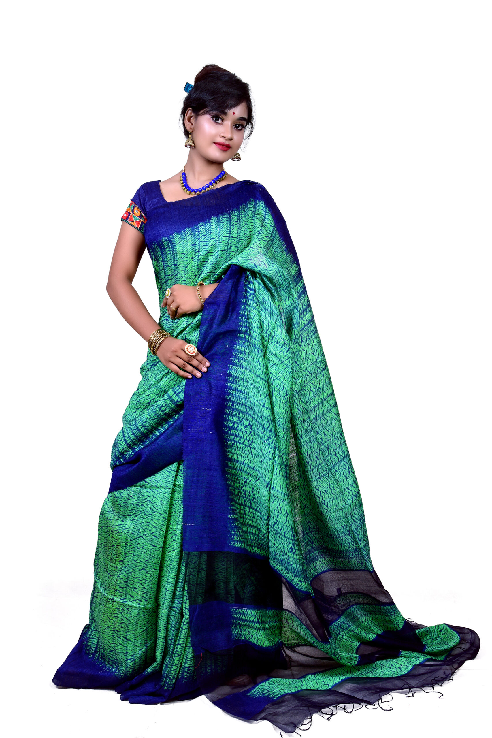 Designer Handloom Matka Silk Jamdani Saree – Balaram Saha