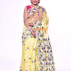 Fancy yellow handloom dhakai jamdani saree - Image 2