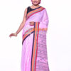 Pink color pure handloom cotton bhujodi bhujodi saree - Image 2