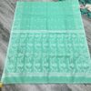 Firoja green slab khadi saree with bp - Image 2