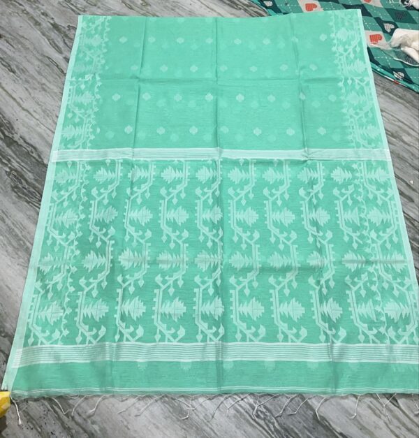Firoja green slab khadi saree with bp