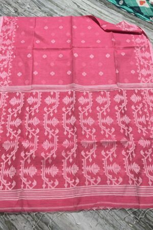 Pink colour slab khadi saree with bp