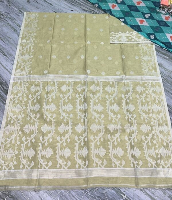 Pastel shade slab khadi saree with bp